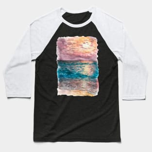 Sea. Sunset Baseball T-Shirt
